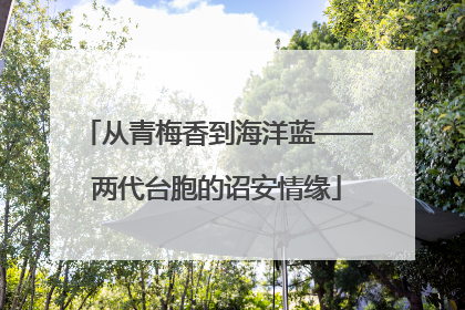 从青梅香到海洋蓝——两代台胞的诏安情缘
