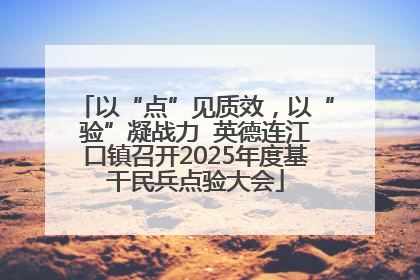 以“点”见质效，以“验”凝战力  英德连江口镇召开2025年度基干民兵点验大会