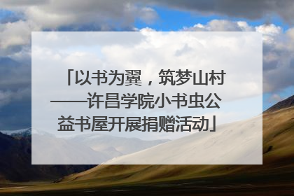 以书为翼，筑梦山村——许昌学院小书虫公益书屋开展捐赠活动