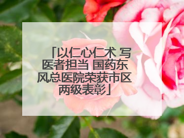 以仁心仁术 写医者担当 国药东风总医院荣获市区两级表彰