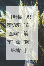 叶县：织密防溺“安全网” 筑牢生命“防护墙”