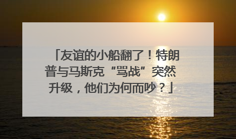 友谊的小船翻了！特朗普与马斯克“骂战”突然升级，他们为何而吵？