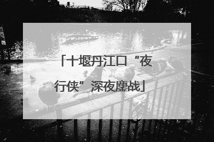 十堰丹江口“夜行侠”深夜鏖战