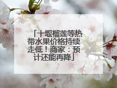 十堰榴莲等热带水果价格持续走低！商家：预计还能再降