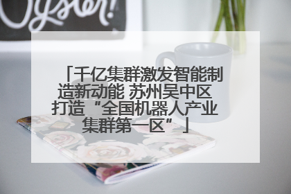 千亿集群激发智能制造新动能 苏州吴中区打造“全国机器人产业集群第一区”