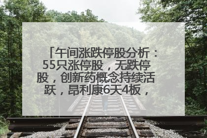 午间涨跌停股分析：55只涨停股，无跌停股，创新药概念持续活跃，昂利康6天4板，众生药业2连板