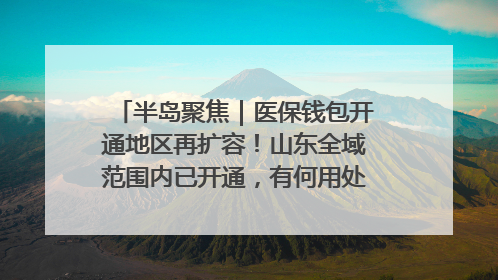 半岛聚焦｜医保钱包开通地区再扩容！山东全域范围内已开通，有何用处？如何操作？速戳→