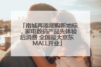 南城再添潮购新地标，家电数码产品先体验后消费 全国最大京东MALL开业