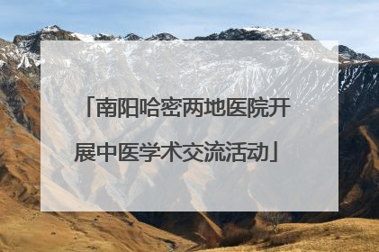 南阳哈密两地医院开展中医学术交流活动