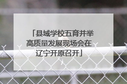 县域学校五育并举高质量发展现场会在辽宁开原召开