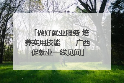 做好就业服务 培养实用技能——广西促就业一线见闻