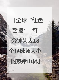 全球“红色警报”  每分钟失去18个足球场大小的热带雨林