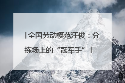 全国劳动模范汪俊：分拣场上的“冠军手”