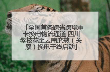 全国首条跨省跨境重卡换电物流通道 四川攀枝花至云南磨憨（关累）换电干线启动