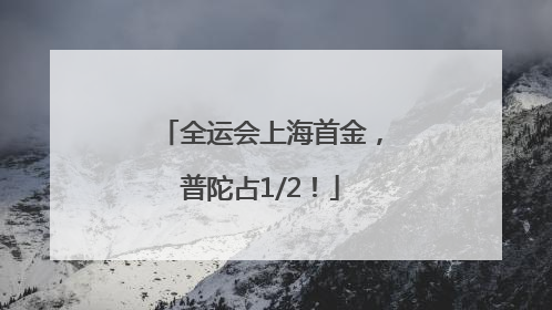 全运会上海首金，普陀占1/2！