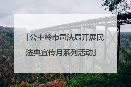 公主岭市司法局开展民法典宣传月系列活动