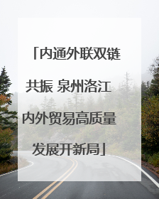 内通外联双链共振 泉州洛江内外贸易高质量发展开新局