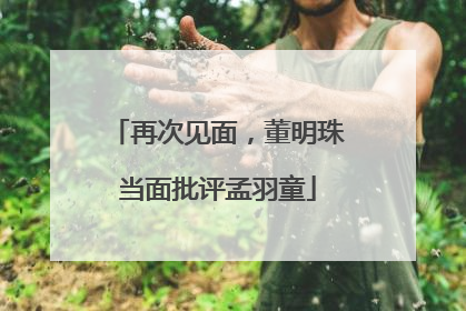 再次见面，董明珠当面批评孟羽童