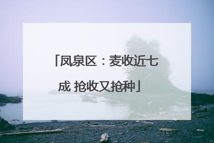 凤泉区：麦收近七成 抢收又抢种
