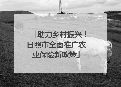 助力乡村振兴！日照市全面推广农业保险新政策