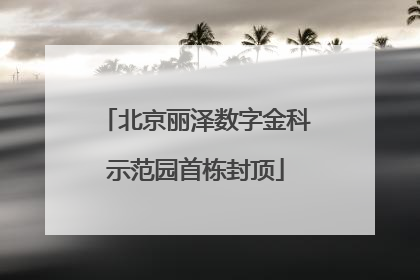 北京丽泽数字金科示范园首栋封顶