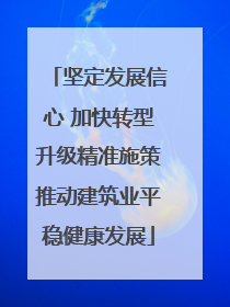 坚定发展信心 加快转型升级精准施策推动建筑业平稳健康发展
