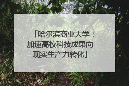 哈尔滨商业大学：加速高校科技成果向现实生产力转化