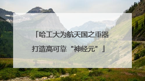 哈工大为航天国之重器打造高可靠“神经元”