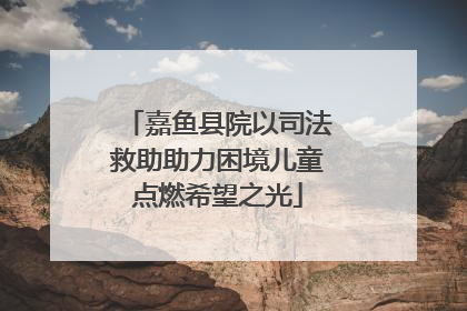 嘉鱼县院以司法救助助力困境儿童点燃希望之光