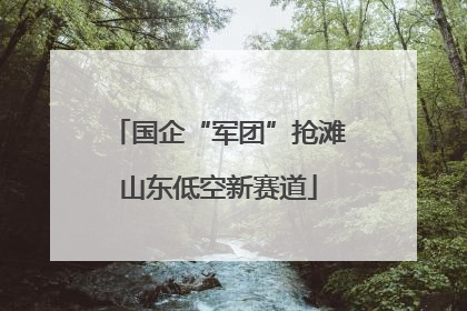 国企“军团”抢滩山东低空新赛道