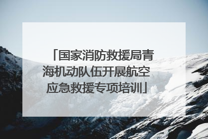 国家消防救援局青海机动队伍开展航空应急救援专项培训