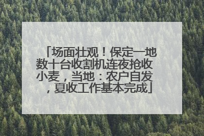 场面壮观！保定一地数十台收割机连夜抢收小麦，当地：农户自发，夏收工作基本完成