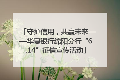 守护信用，共赢未来——华夏银行绵阳分行“6.14”征信宣传活动