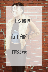 安徽四市干部任前公示