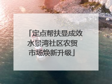 定点帮扶显成效 水景湾社区农贸市场焕新升级