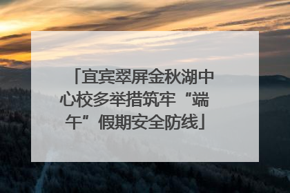 宜宾翠屏金秋湖中心校多举措筑牢“端午”假期安全防线