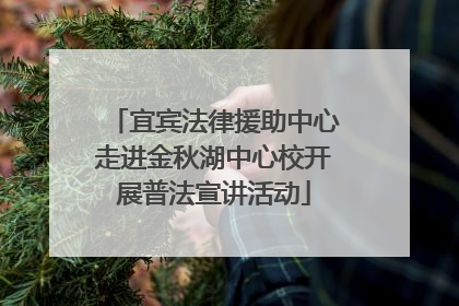 宜宾法律援助中心走进金秋湖中心校开展普法宣讲活动