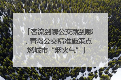 客流到哪公交就到哪，青岛公交精准施策点燃城市“烟火气”
