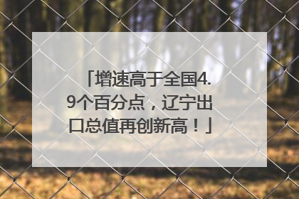 增速高于全国4.9个百分点，辽宁出口总值再创新高！