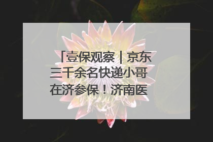 壹保观察｜京东三千余名快递小哥在济参保！济南医保局喊你来参保