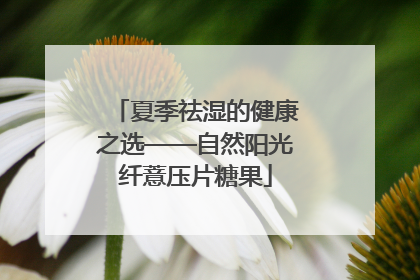夏季祛湿的健康之选——自然阳光纤薏压片糖果
