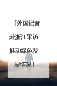 外国记者赴浙江采访推动绿色发展情况