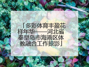 多彩体育丰盈花样年华——河北省秦皇岛市海港区体教融合工作掠影