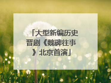大型新编历史晋剧《魏碑往事》北京首演