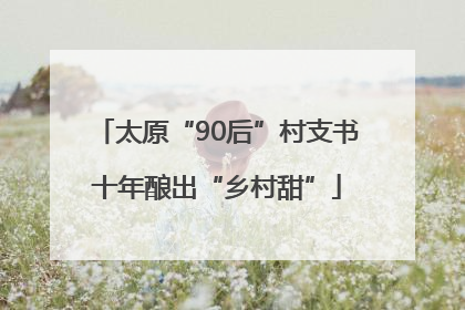太原“90后”村支书十年酿出“乡村甜”