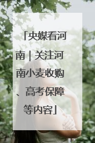央媒看河南｜关注河南小麦收购、高考保障等内容