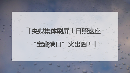 央媒集体刷屏！日照这座“宝藏港口”火出圈！