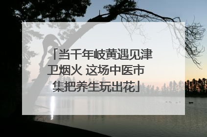 当千年岐黄遇见津卫烟火 这场中医市集把养生玩出花