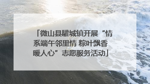 微山县驩城镇开展“情系端午邻里情 粽叶飘香暖人心”志愿服务活动
