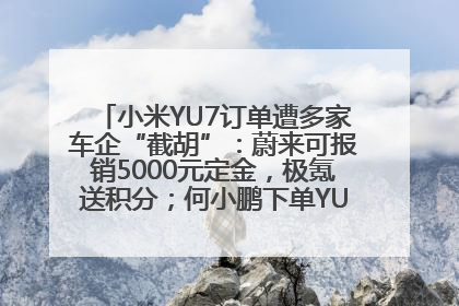小米YU7订单遭多家车企“截胡”：蔚来可报销5000元定金，极氪送积分；何小鹏下单YU7，喊话雷军早点交付